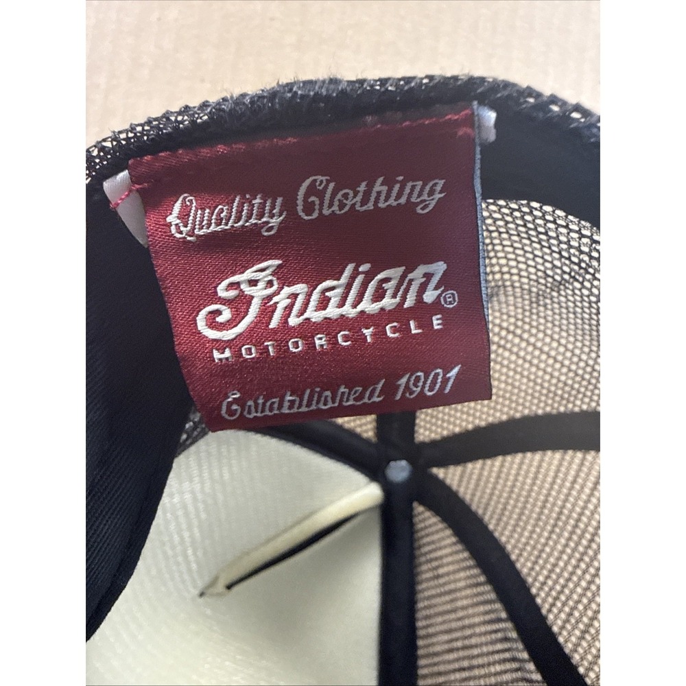 Indian Motorcycles Logo Snapback Trucker Hat Cap Adult Adjustable Black - Picture 3 of 6